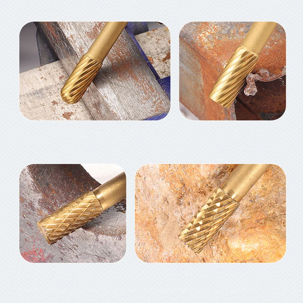 1 шт. роторный фрезерный напильник с шестигранным хвостовиком двойной паз