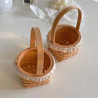 middle size home and garden decorations bamboo handmade flowers baskets for dried flowers bouquet