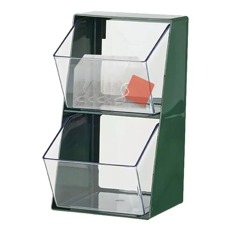 

Clear Tea Drawer Organizer 2 Layer Transparent Tea Bag Storage Holder Tea Bags Holder Tea Box For Tea Storage Coffee Condiment