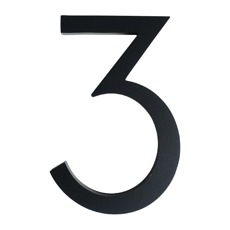 

1 шт. 152 мм плавающий номер дома, открытый 6-дюймовый черный алюминиевый сплав, номер двери квартиры, почтовый ящик, адресная вывеска # 0-9 с винтами