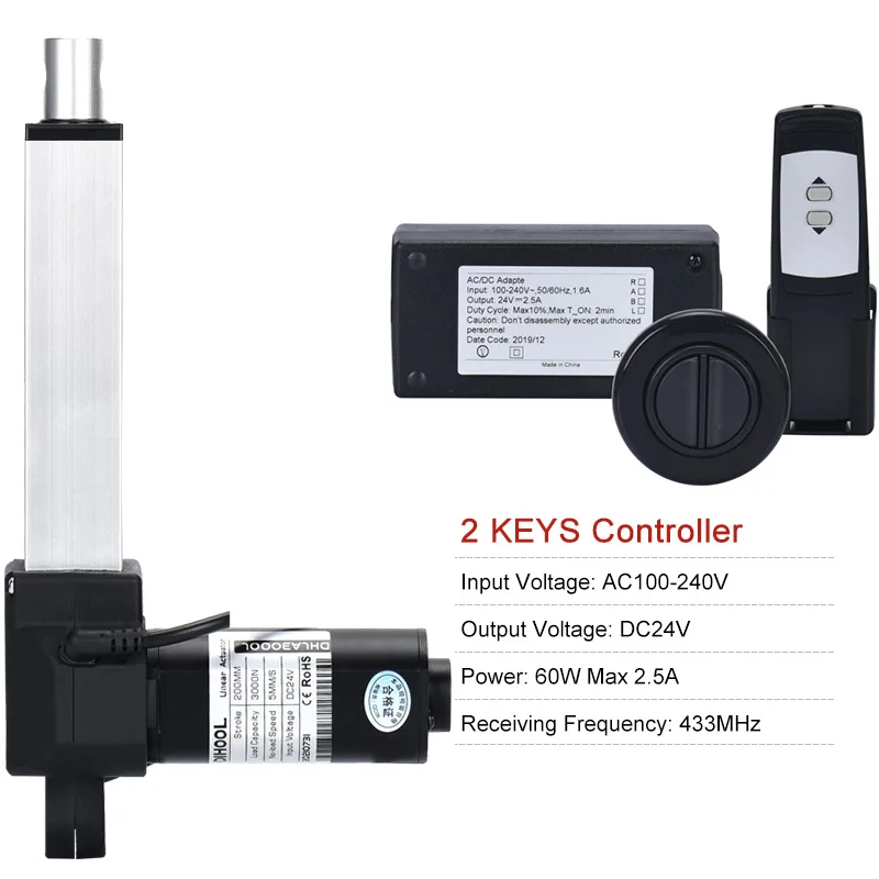 450 мм ход линейный привод Электрический подъемный двигатель постоянного тока 12 В