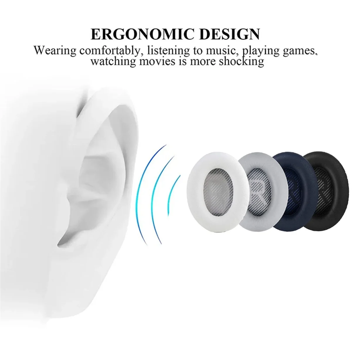 Сменные амбушюры для наушников BOSE QC35 II запасные части черные