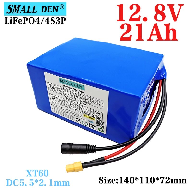 

12.8V 21Ah32700 4S3P Lifepo4 rechargeable battery pack for12V power electric boat DIY solar electric car battery (air transport)