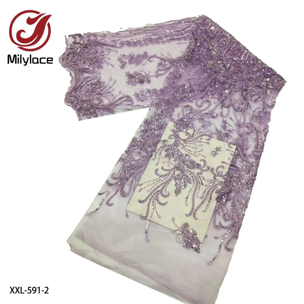 

Роскошные Тяжелые бусины и блестки цветы Африканский французский Тюль сетчатая кружевная ткань для вечернего и вечернего платья Кружевная...