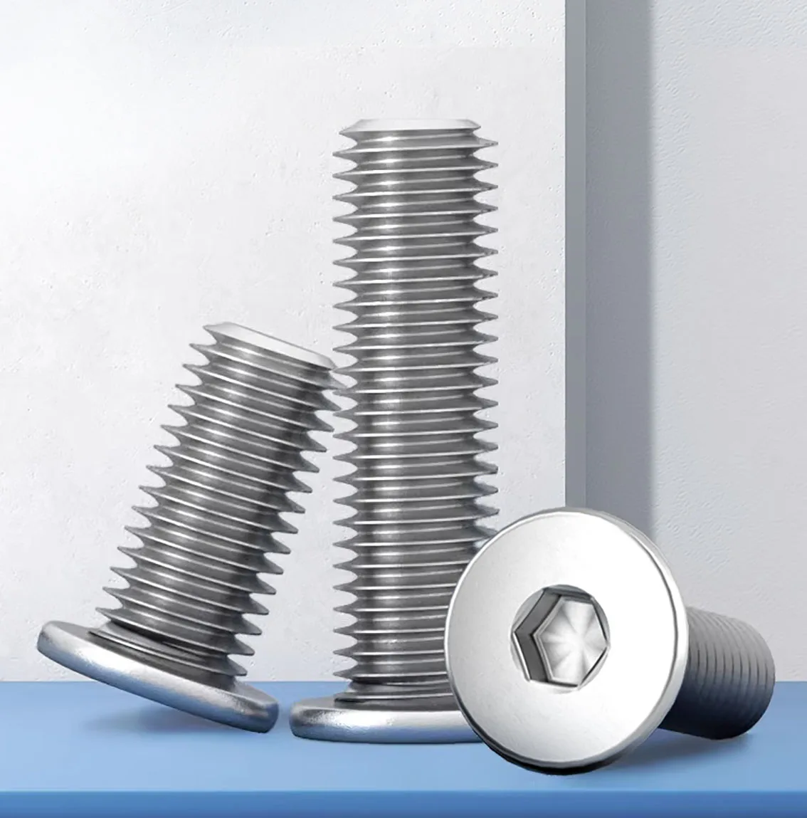 Сверхтонкий шестигранный винт M2 M2.5 M3 304 из нержавеющей стали см с низкой плоской