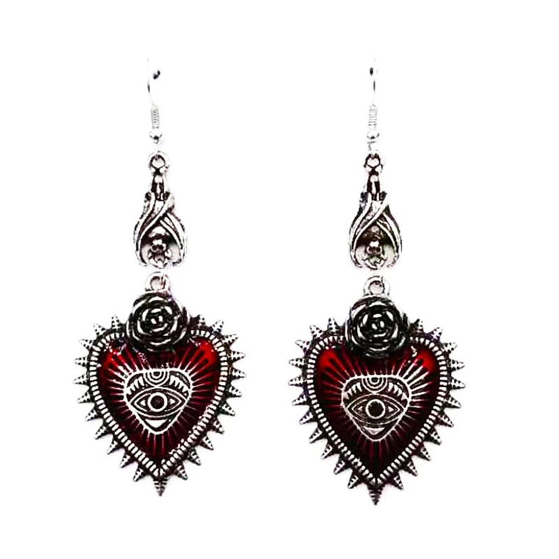 

5 шт., готические вечерние ювелирные изделия на Хэллоуин, кулон в форме сердца, Крутое ювелирное изделие для женщин и мужчин, Крутое ожерелье DIY, 124A