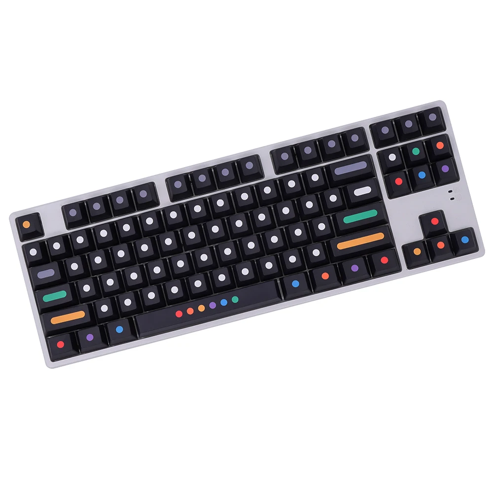 Колпачки черных точек для клавиш Cherry Profile Dye Sub PBT колпачки GMK MX Switch 61/64/68/87/96/980/104/108
