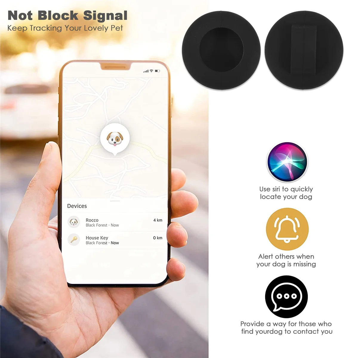 Держатель для кошачьего ошейника Air Tag совместимый с GPS-трекером чехол из 2