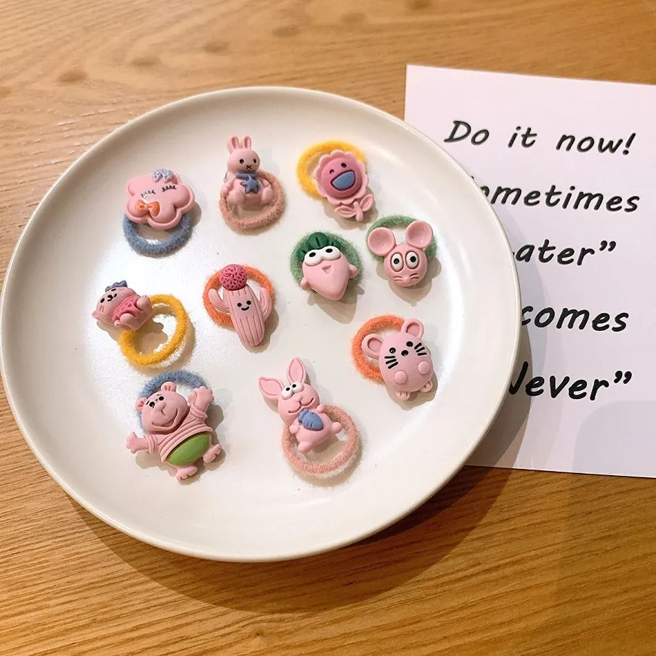 10 шт./упаковка Детские эластичные резинки для волос