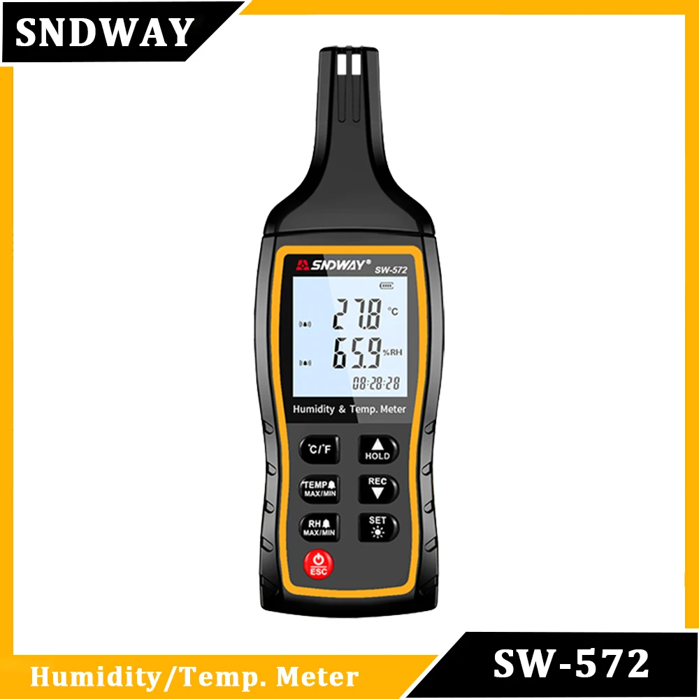 

SNDWAY SW-572 Thermo-hygrometer Digital Thermometer Hygrometer 2 in 1 Humidity Temperature Sensor Humidometer Meter Waterproof