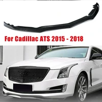 carbon fiber look front bumper lip spoiler splitter for cadillac ats 2015 18