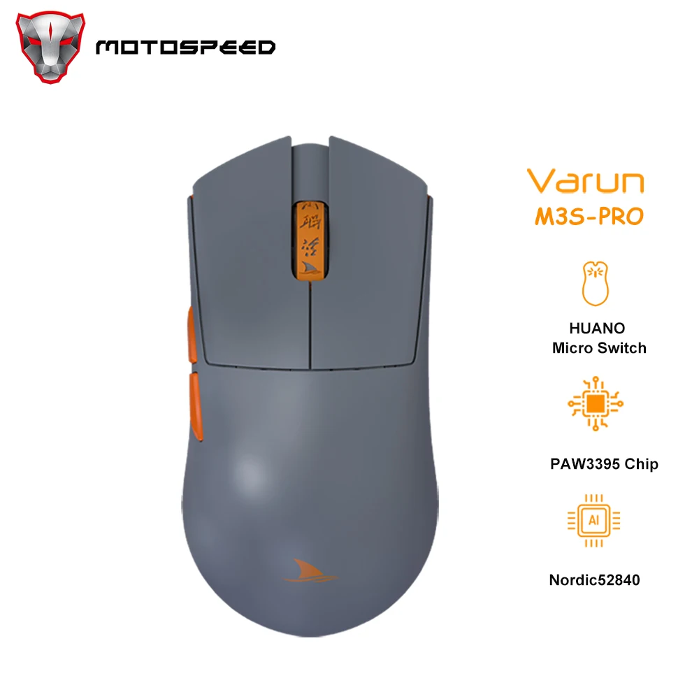 Беспроводной игровой Bluetooth-Контроллер Motospeed Darmoshark M3s-Pro, игровая мышь N52840 PAM3395, оптический датчик 26KDPI HUANO, микропереключатель