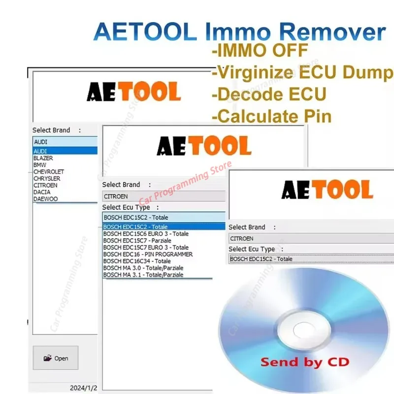 Новинка 2026 года: AETOOL V1.3 – инструмент для декодирования ЭБУ, снятия EEPROM иммобилайзера, удаления IMMO, сброса данных ЭБУ, расчета PIN-кода, снятия IMMO и работы с девственными ЭБУ. (art.: 3920dcee58869) - 3920dcee58869