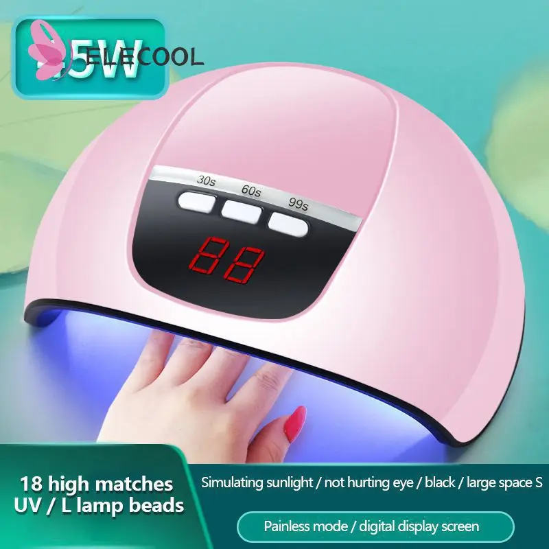 

Complete Set Nail Lamp Easy To Use Rhinestone High Power Professional Manicure Nail Art At Home Diy Nail Enthusiasts Must-have