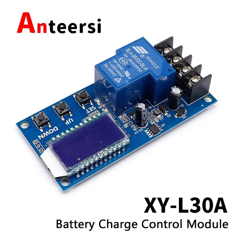 

DC 6-60v 30A Storage battery Charging Control Module Protection Board Charger Time Switch LCD Display XY-L30A
