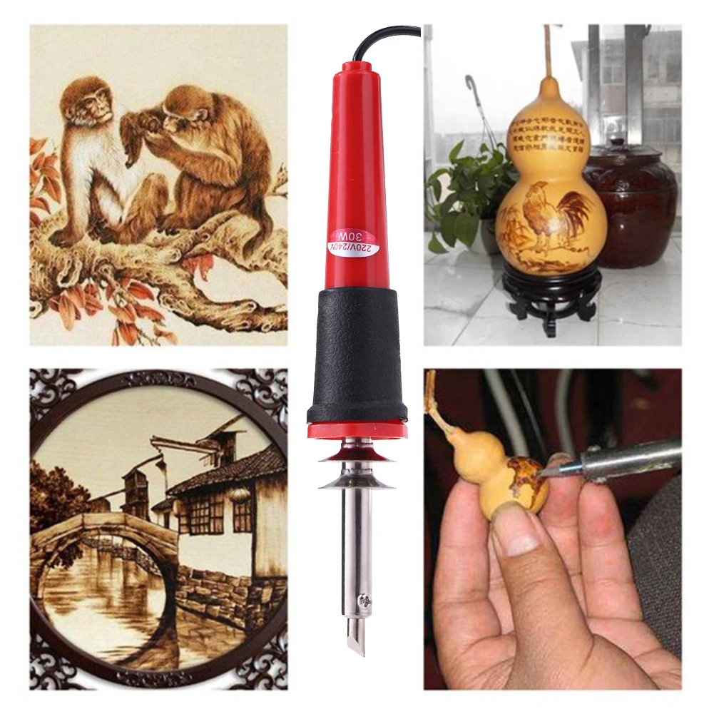 

37pcs/set Electric Soldering Iron Welding Tips Wood Burning Pen Pyrography Tool Mainly Used for Leather Lamp Ornaments