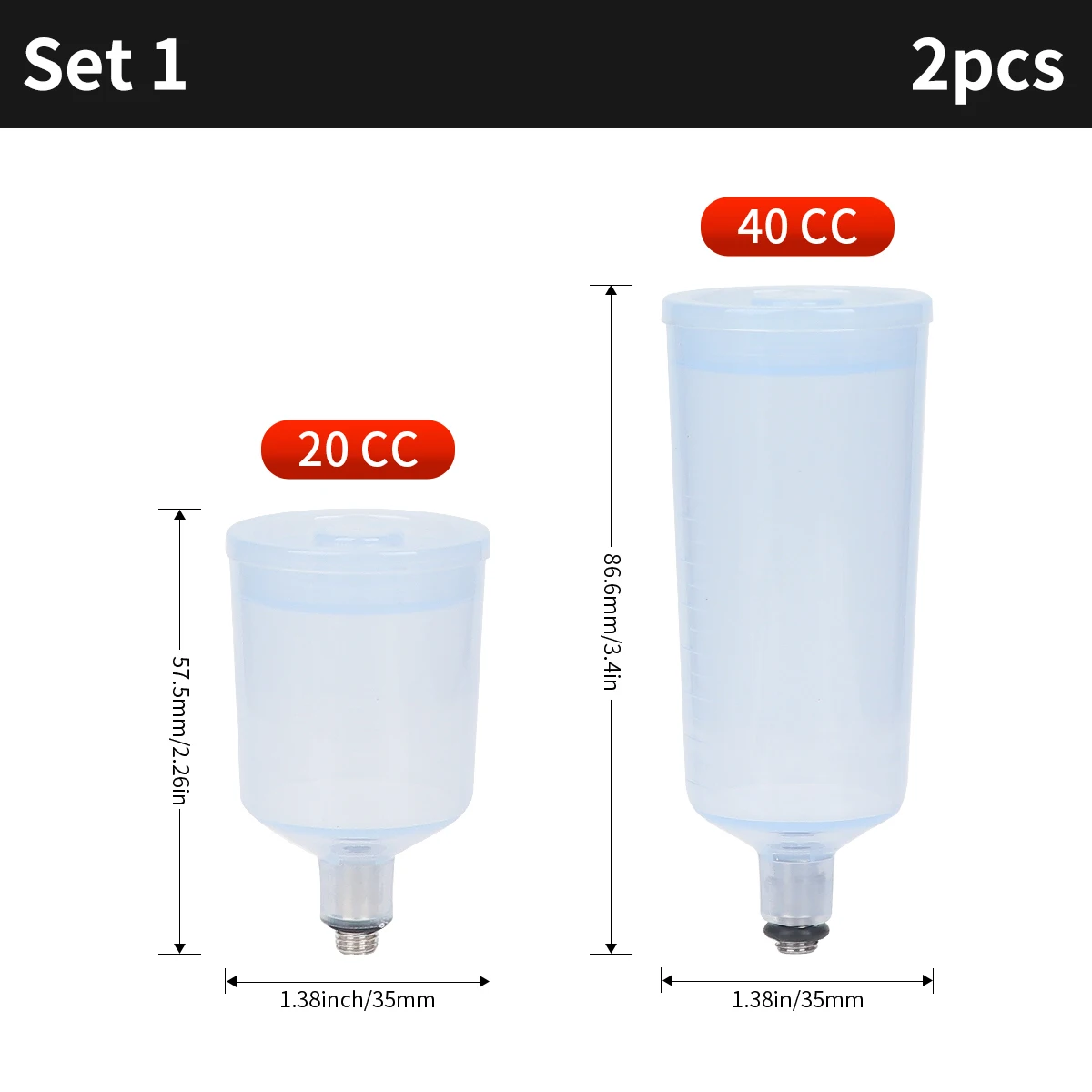 

Набор стаканчиков для аэрографа Onnfang 20CC/40CC