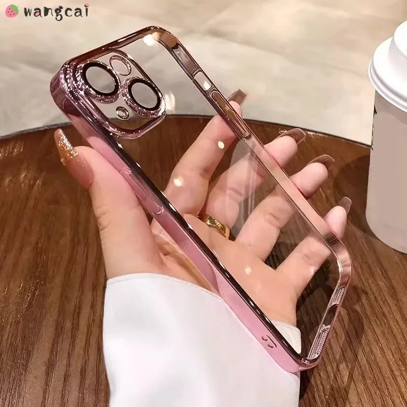 Блестящий простой блестящий чехол для Vivo V40 V30 V29 V27 Pro SE Lite V30e V29e Y200 GT Y200e Y200i Y200t Y100i