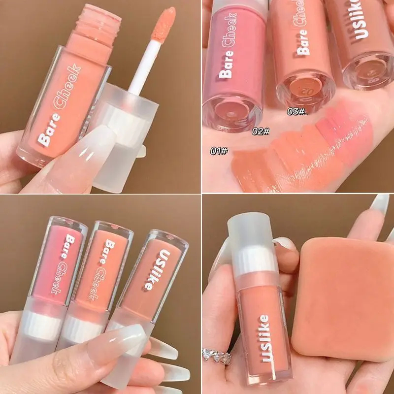 

Matte Milk Tea Warm Color Blush Eyeshadow Long-lasting Smooth Make Up Liquid Eye Face Pink Blusher Cream Makeup Daily Cosmetics