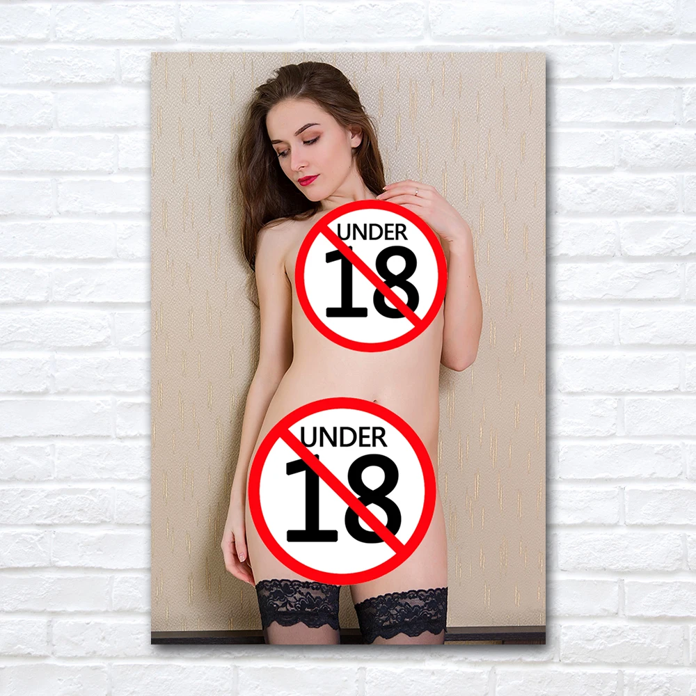 Печать на холсте WONYANZE &quotОбнаженная брюнетка&quot