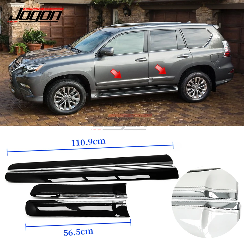 JOGON 4 шт. ABS Chrome Lexus LX 570 2016 2017 2018 2019 2020 2021 Защитная накладка на боковую дверь