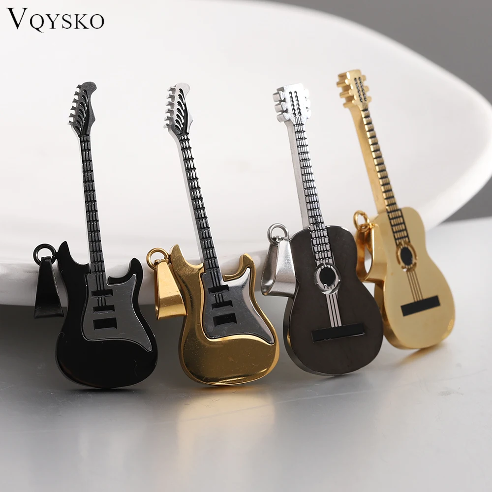 

VQYSKO Personalized Electric Guitar Charm Necklace Music Jewelry Player Gifts Lover & Teacher Best Friend