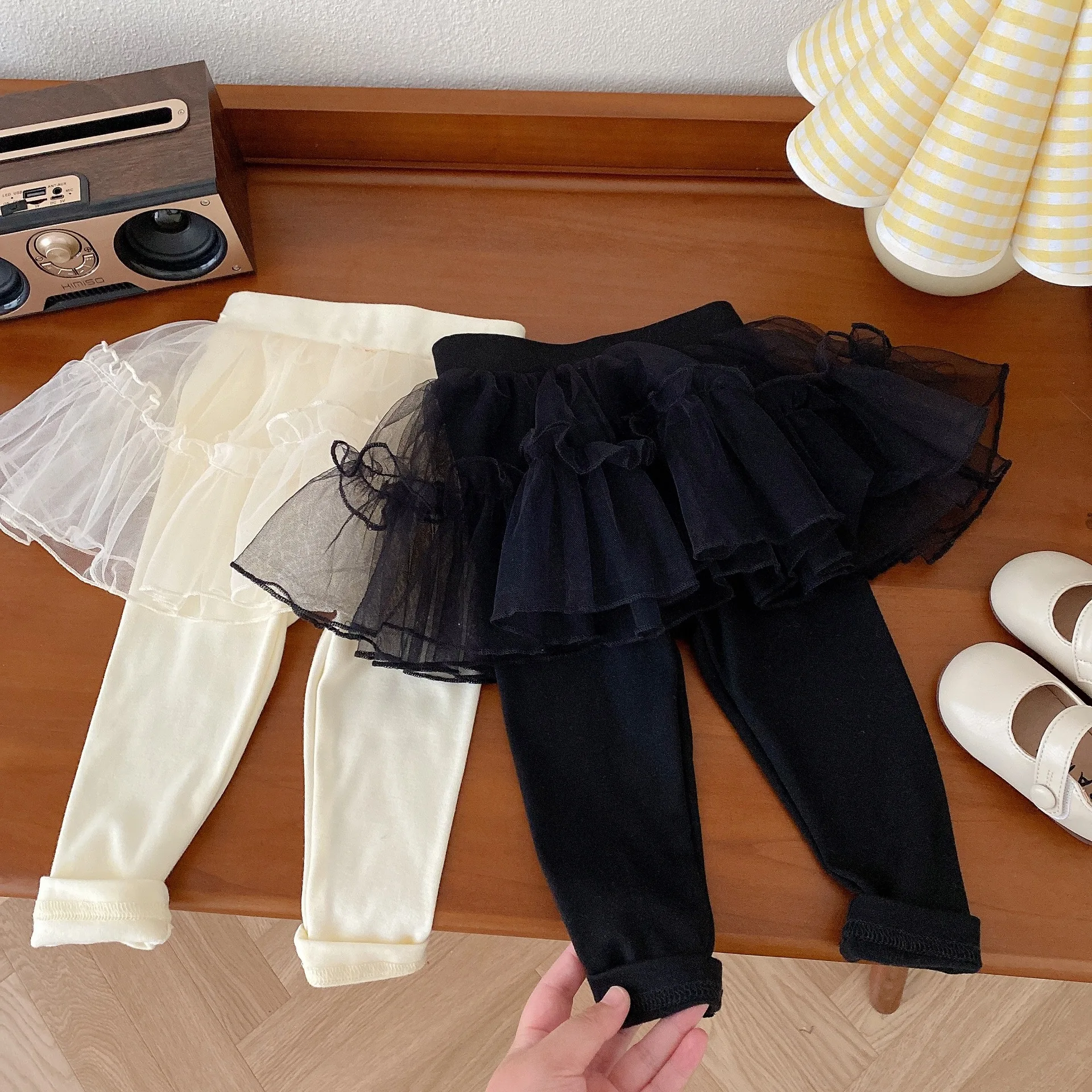 

Autumn Children's Clothes Baby Girl Leggings Solid Mesh Princess Skirt Pants Girls Kids Slim Skirt Trousers 0-5Y Girls Leggings