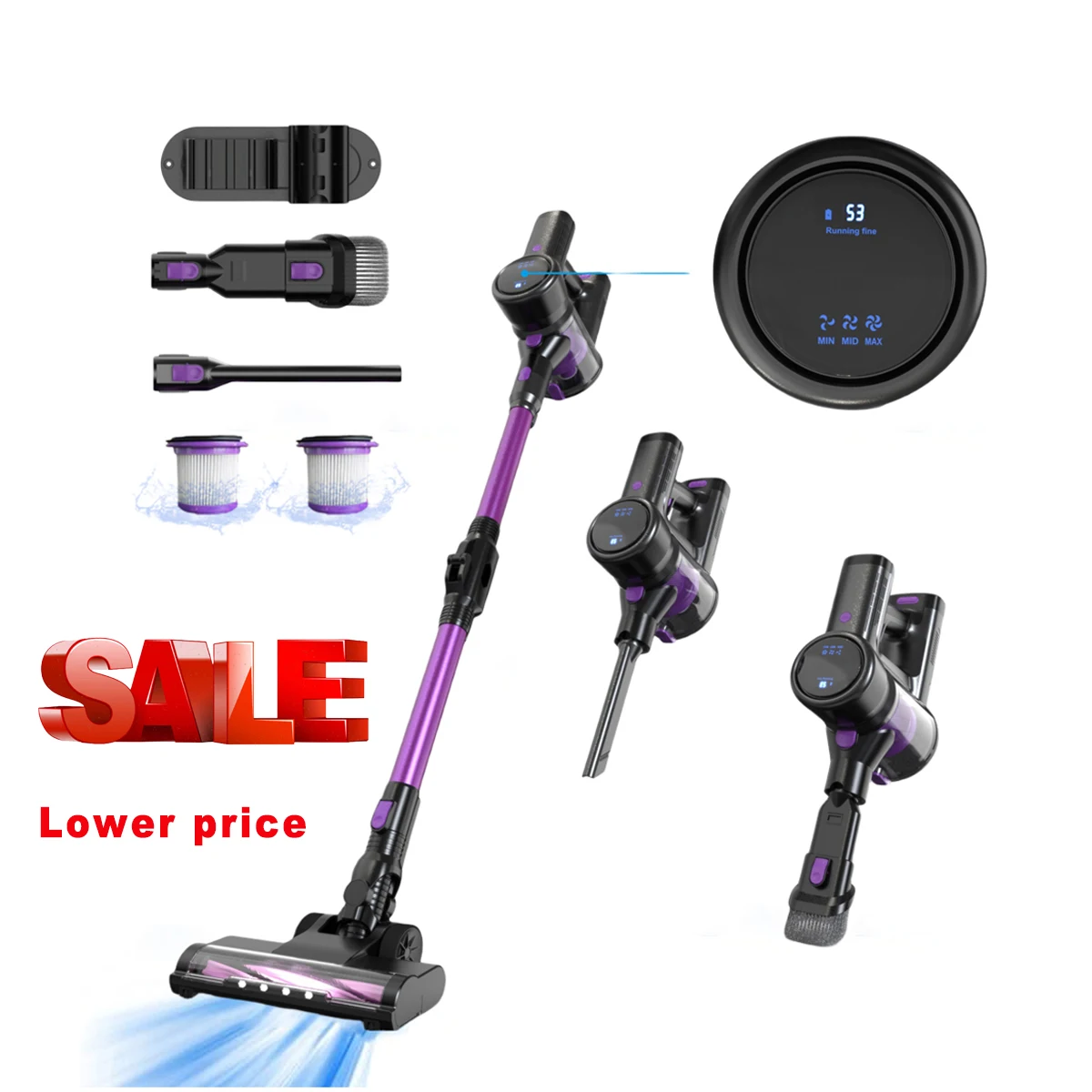 Ручной портативный пылесос беспроводная Очистка для дома со встроенным дисплеем