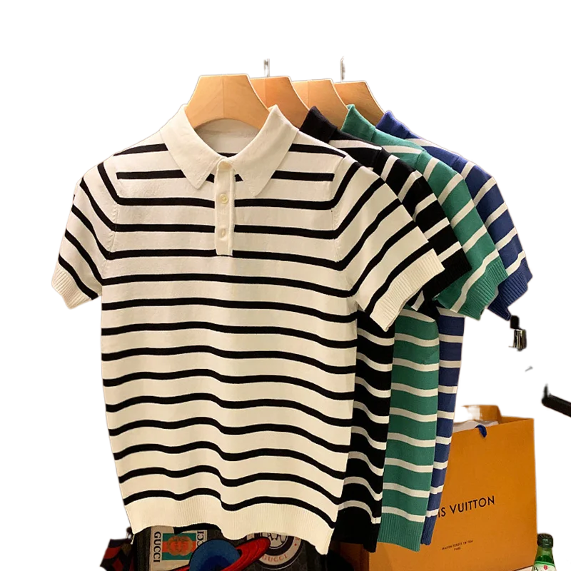 Купи 2022 Summer Fashion Men Polo Shirt Casual Thin Turn-down Collar Tops Male Short-sleeved Solid Color Knitted Casual Poloshirt A73 за 1,134 рублей в магазине AliExpress