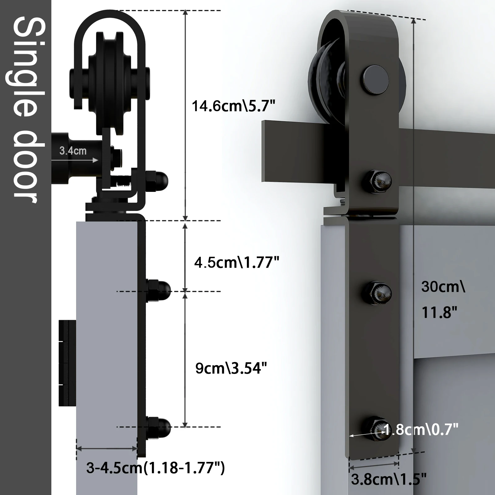 CCJH-двойного сложения тяжелый комплект дорожки с роликами 2 двери плавно легко