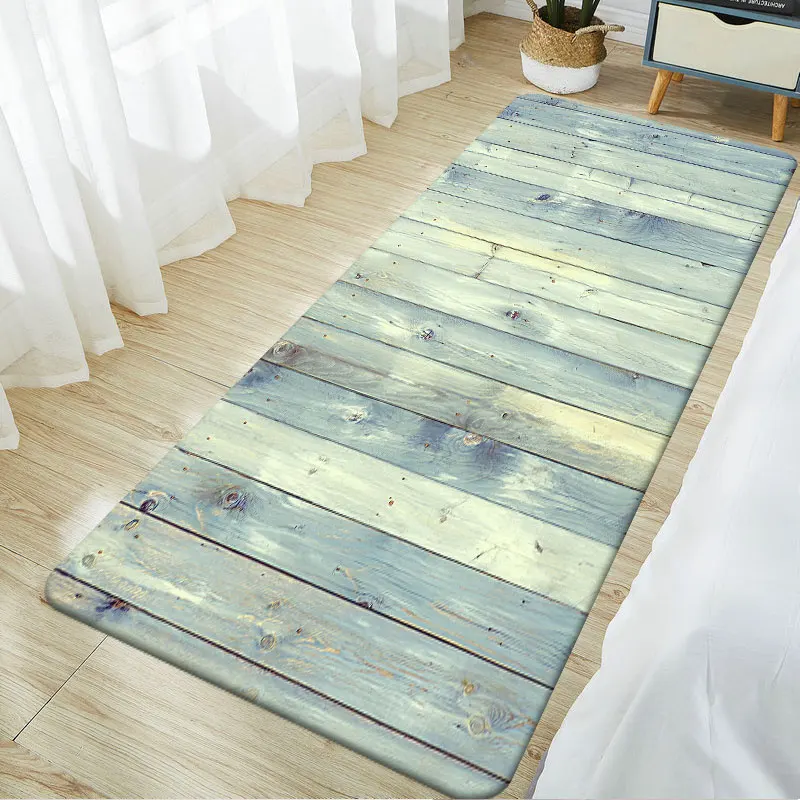 Деревянный фланелевый Длинный Ретро-коридор рандомные коврики для гостиной