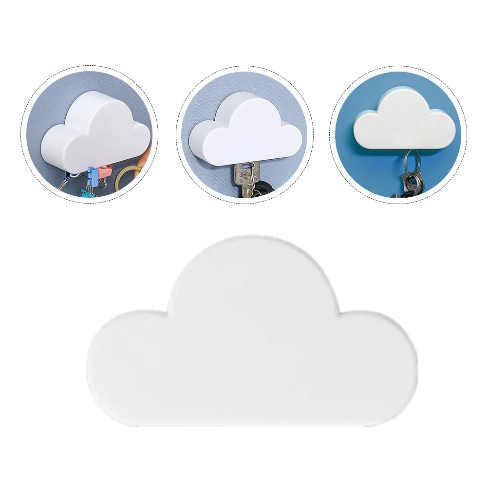 

White Cloud Shape Key Holder Creative Home Storage Holder Hanger Magnetic Magnet Keychain Holder Wall Decor Gift Magnetic Hooks