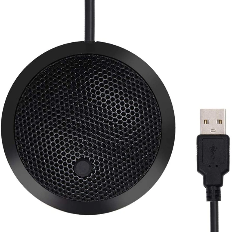 

Conference USB Microphone,Omnidirectional Condenser PC Microphone with Mute Button LED Indicator,Plug&Play,for Game,Etc
