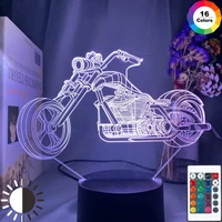 3d illusion lamp motocycle nightlight for child bedroom decor color changing atmosphere event prize led night light motocycle