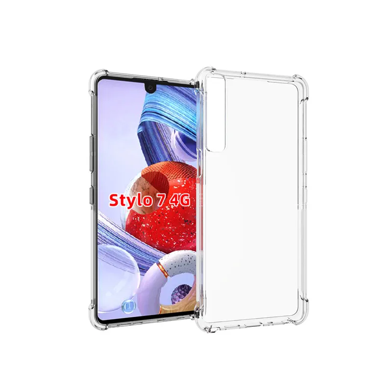 For LG Stylo 7 4G Airbag Shockproof Case Transparent Impact 