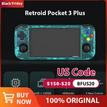 Retroid Pocket 3 Plus 4.7Inch Handheld Game Console 4G+128G Android 11 Touch Screen Portable 2.4G/5G Wifi 4500mAh 618 DDR4 Gifts