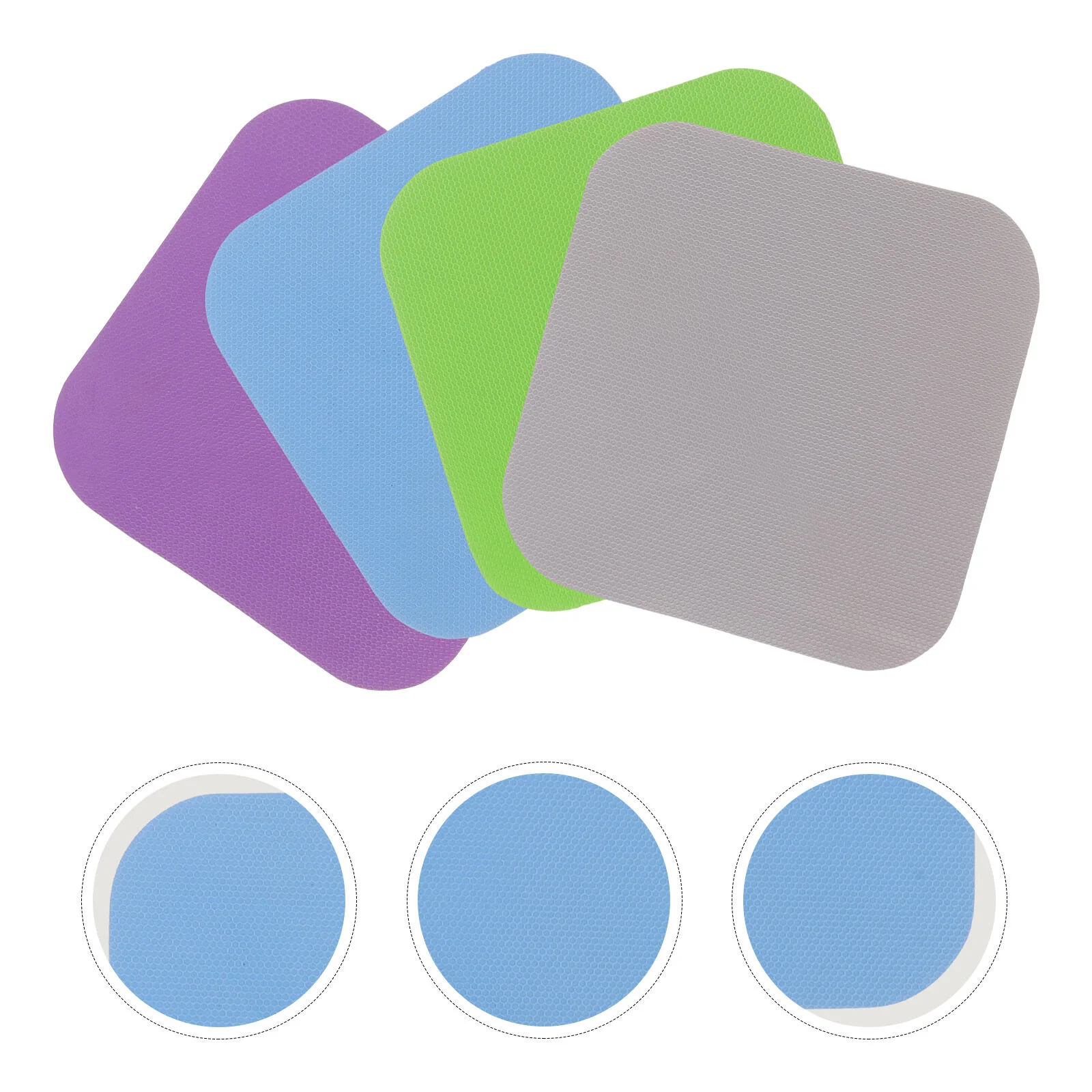 

4 Pcs Heat-resistant Mat Purple Coasters Bottle Lid Openers Anti-skid Cup Mats Can Rubber Pads Jar