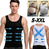 redess strong men slimming tummy body shaper belly invisible underwear waist trimmer shapewear compression tank top undershirt