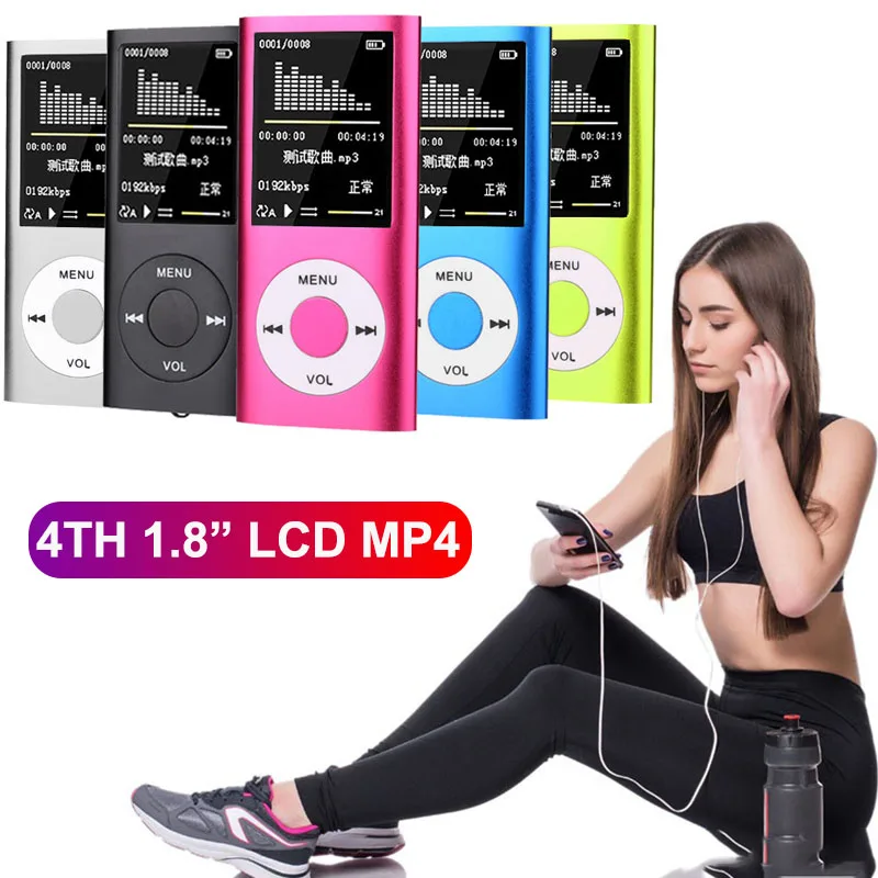 

Portable With 1.8" LCD Mp3 Mp4 Support Music Video Media Players For IPod Style Color Screen Sport Cute FM Radio Card Player