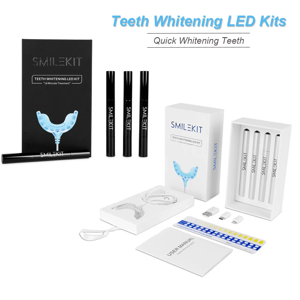 

Multi-type Teeth Whitening Lamp Kit Peroxide 35 44 Carbamide Gel Syringe Dental LED Light System Dentist Tooth Bleaching System