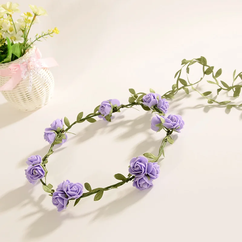 Новинка 2021 цветочный венок на голову красивое платье невесты и подружки Вечерние