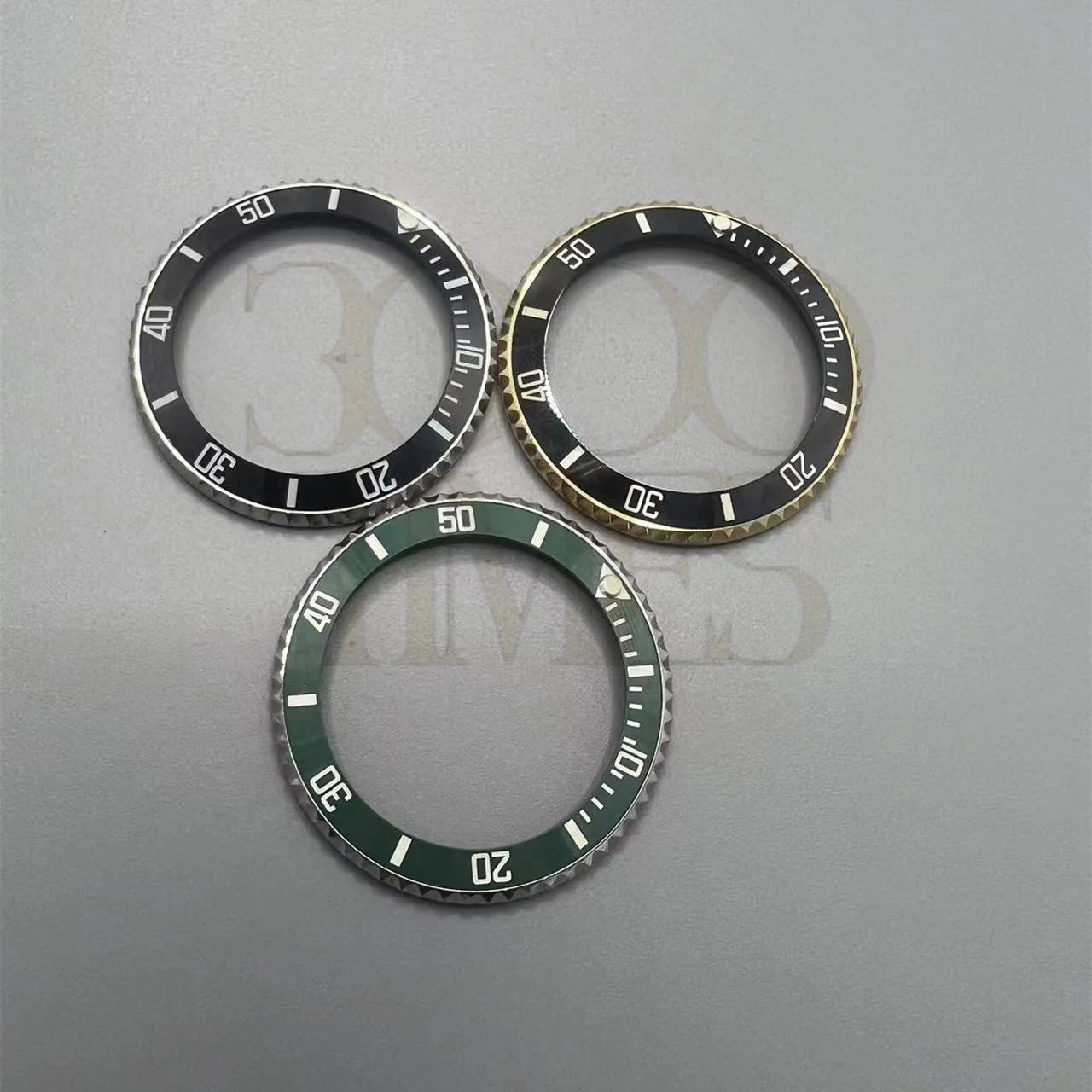 Watch Accessories Green Luminous 38mm Steel Bezel With Black Green Ceramic Insert Fit For RLX 40mm Case SUB 116610