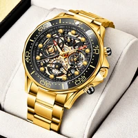 lige fashion mens watches top brand luxury hollow quartz watch for men casual sport waterproof wristwatch relogio masculinobox