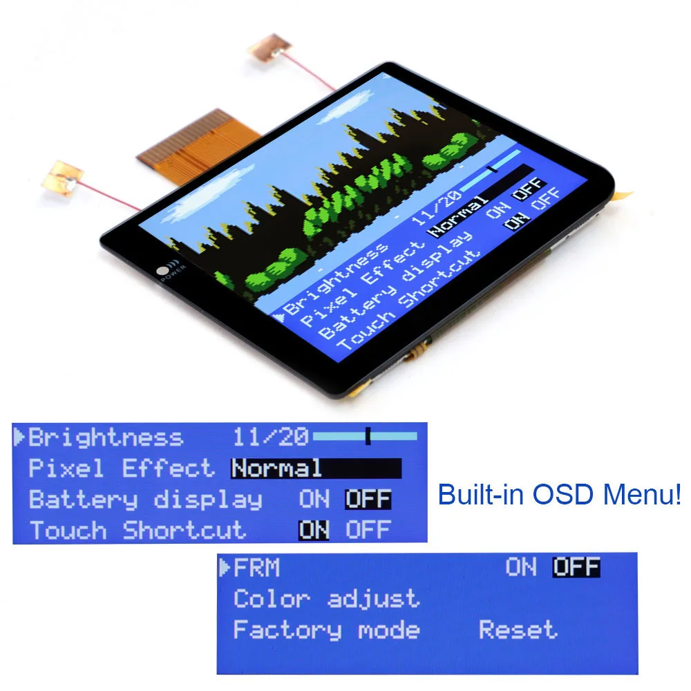Комплект ламинированного IPS LCD-экрана 2,8 дюйма (480x432) с подсветкой для консоли Gameboy Pocket GBP (art.: 3920d9bbceae9) - 3920d9bbceae9
