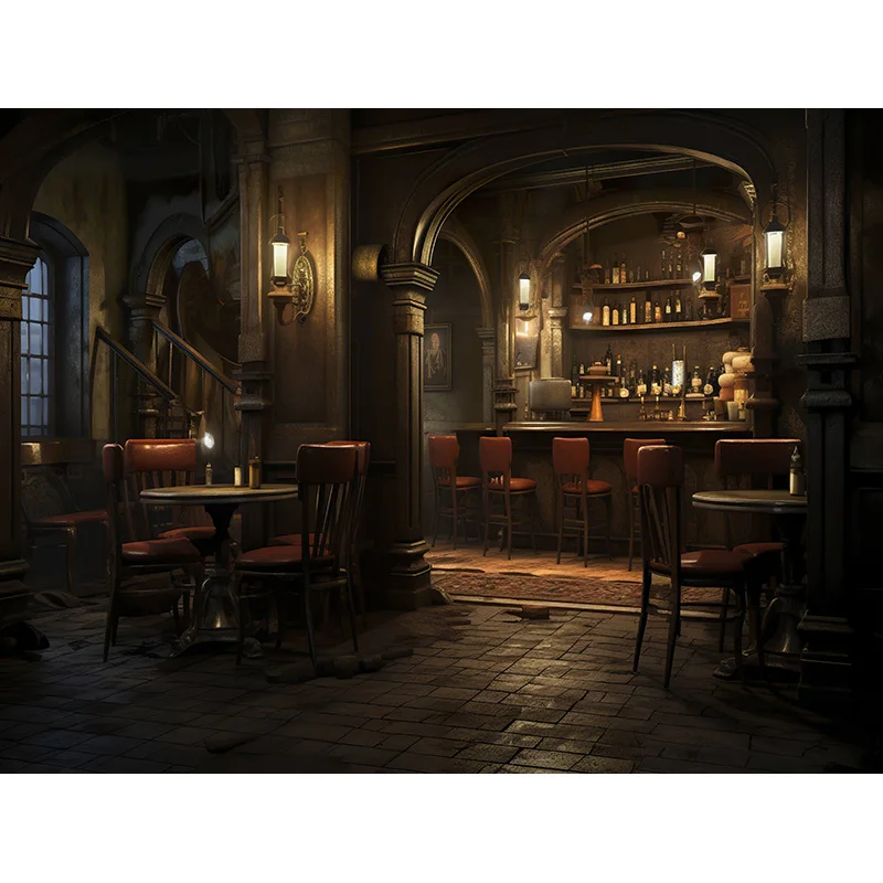 Фон для фотосъемки в стиле старого Tavern Barista Coffee Shop