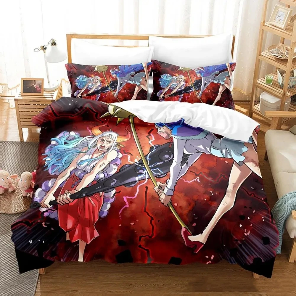 2023 Ulti Anime Bedding Set Cartoon three-piece set Adult Kid Bedroom Duvetcover Sets 3D Kawaii Girls kawaii bedding