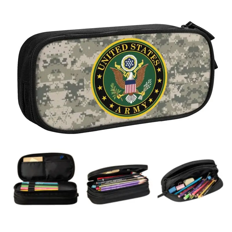 Case For Boys Gilrs Military Tactical Camouflage Large Storage Pen Box Bag School Accessories