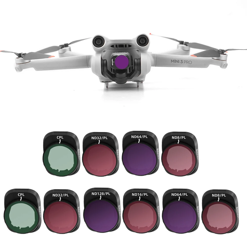 

Фильтр объектива камеры для DJI Mini3/Mini 3 Pro Набор оптического стекла UV ND Регулируемый CPL NDPL8/16/32/64 комплект аксессуаров протектор объектива