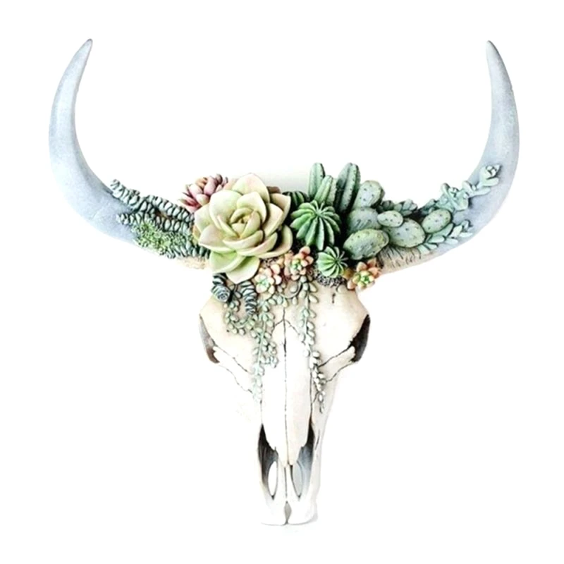 

Cow Skull Wall Decor Nursery Decor Resin Ornament With Hanging Hole Bull Head Pendant Home Decoration
