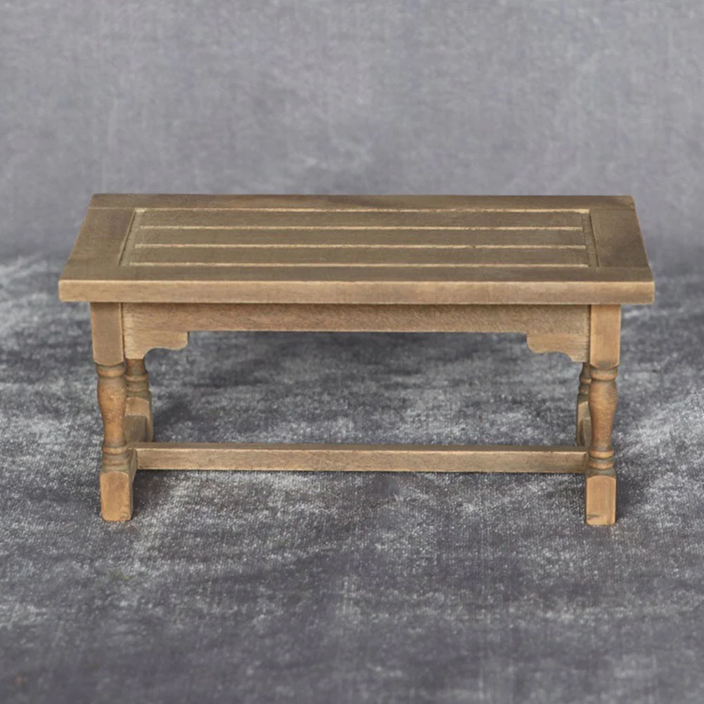 

Миниатюрный деревянный обеденный стол для кукол, Миниатюрный стол для дома, модель стола, аксессуары для мебели